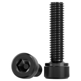 Drenky M8 x 30 mm Cylindrical Hex Socket Screws Black DIN 912 (ISO 4762) Cylinder Head Screws Machine Screws Stainless Steel A2 V2A Fully Threaded Screws Pack of 10