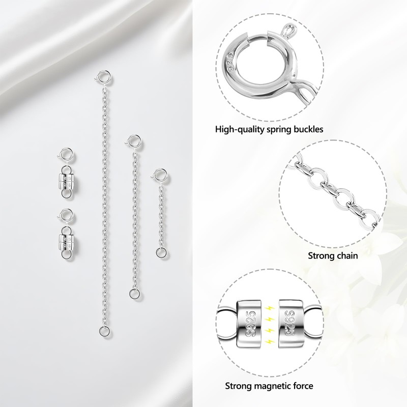 925 Sterling Silver Necklace Extender and Clasps - Jewelry Extender