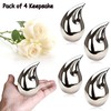 4 Pcs Unique Silver Teardrop Small Keepsake Cremation Urns for