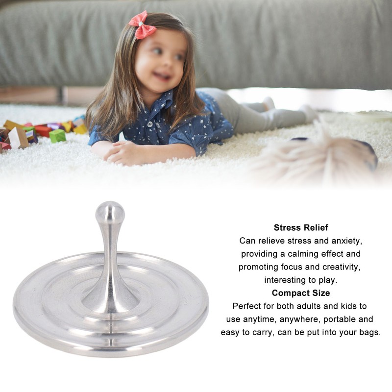 Stainless Steel Spinner Top Stress Relief Exquisite Compact Desktop Spinner