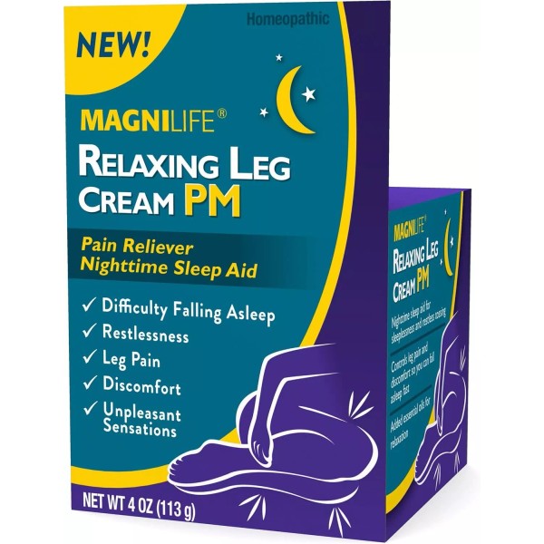 MagniLife Relaxing Leg Cream PM, Deep Penetrating Topical for Pain
