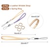 sourcing map 2 Pcs Smooth Leather Wristlet Strap, Prevent Drop