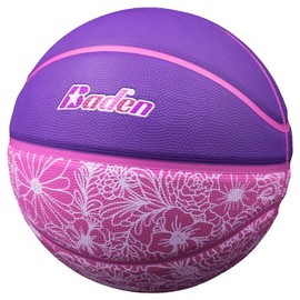 Baden | Legend Lifestyle Collection | Fun Design Outdoor Rubber Game Basketball | Youth & Adult Size 5,6,7 (Size 5, Bloomin' Baller)