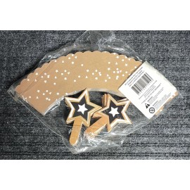 Unbranded 50 Pack Celebrate Cupcake Wraps Wrapper For Party Comes With 50 Stars