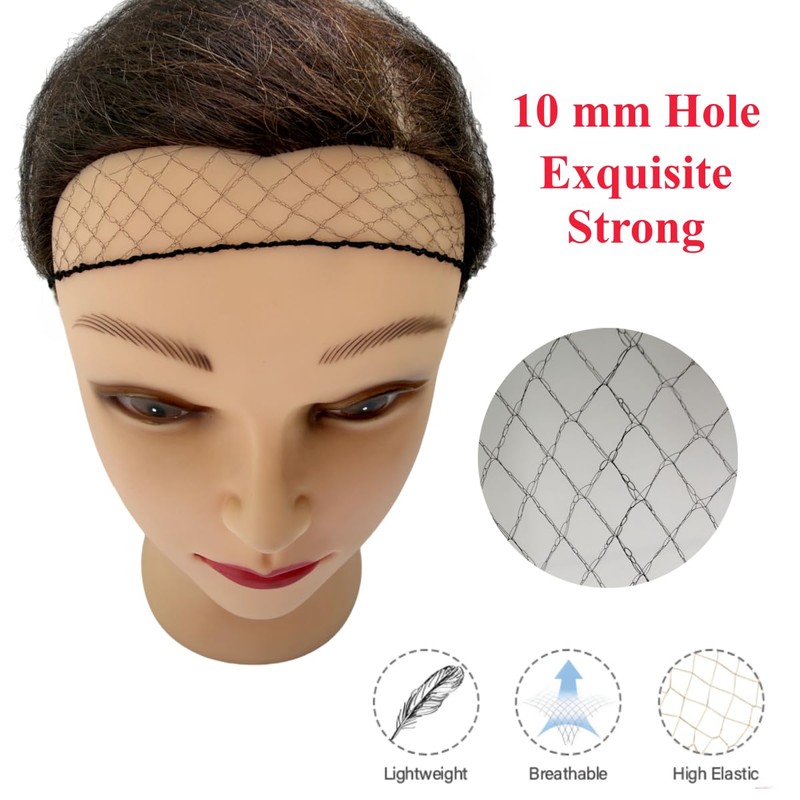 100 pcs Invisible Elastic Hair Nets for Long Hair, 42"