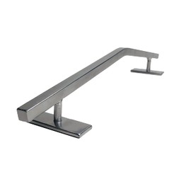 FLVFF Fingerboard Rail Metal Solid Square Steel V Grind Rails Ramp and Skate Parks (R7) (Silver)
