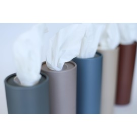 Modern and Attractive Car Tissue Holder, 5 Pack, 50 Tissues Per Cylinder, with Easy Open Lid, 3-Ply Tissues for Your car, Home and Office. Matte Palette