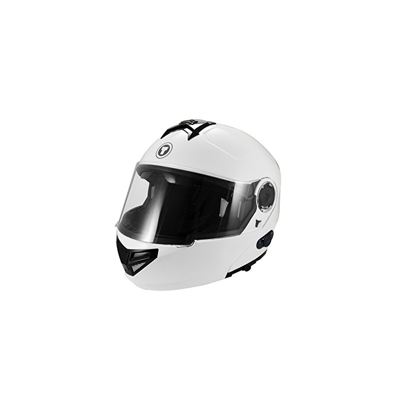 TORC T27 Full Face Modular Helmet with Blinc Bluetooth (White,