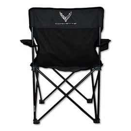C8 Corvette Next Generation Fold Up Travel Chair with Cup Holder - Black for 2020-2025 Corvettes