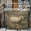 QIYUHOY Rustic Farmhouse Sheep Throw Pillow Cover, 18x18 Inch