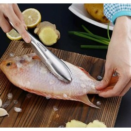 New Fish Scaler Remover Scraper Stainless Steel Cleaning Removes Scales
