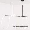 Huilefu Modern Led Chandelier,Pendant Light Remote Dimmable Hanging Light Ceiling