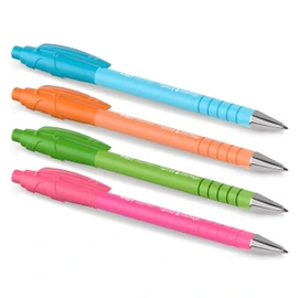 Paper Mate FlexGrip Ultra Retractable Ballpoint Pens | Medium Point | Blue Ink | 20 Pack | Bright Retro Barrels