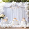 30ft x 10ft Wrinkle Free White Backdrop Curtain for Parties,