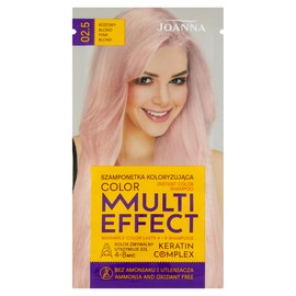 JOANNA Tönungsshampoo “Multi Effect” - Haarfärbe-Shampoo im Beutel - Haltbarkeit 4 bis 8 Wäschen - Haartönung ohne Ammoniak und Oxidationsmittel - Rosa-blond