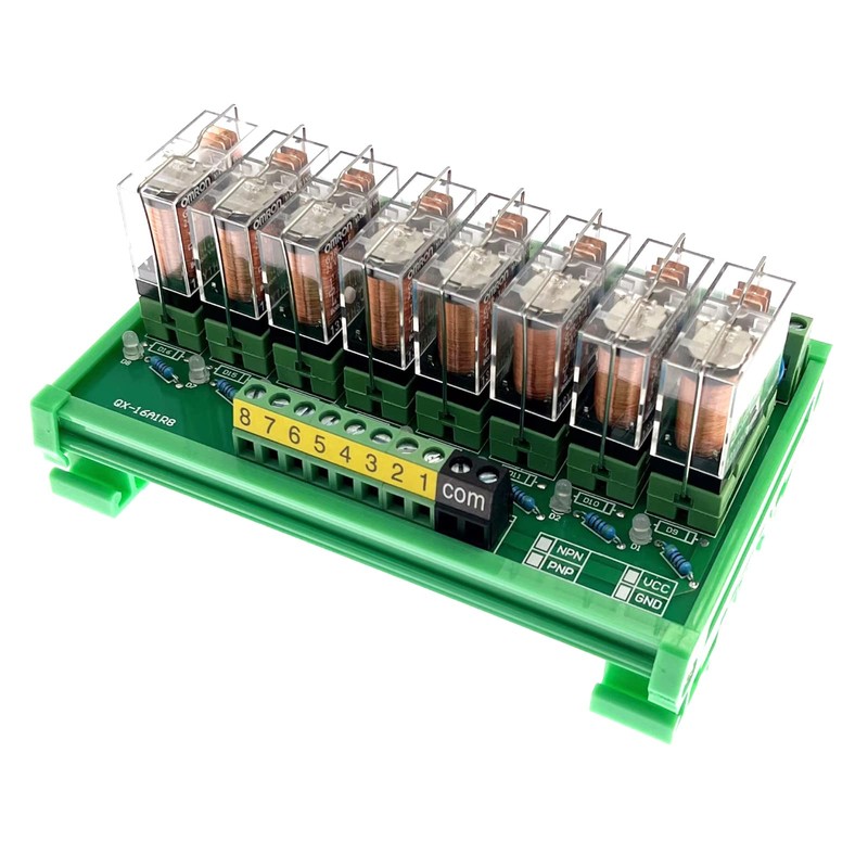ANMBEST 8 Channel AC/DC 12V Rail Mount Relay Interface Module