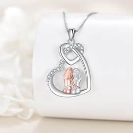 YAFEINI Sister Necklace Sterling Silver Sister Jewelry Gift for Women Female Friends