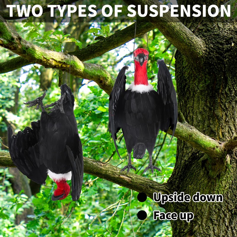 Junware 1 Pcs Fake Vulture 18'' Large Faux Vulture Decoys