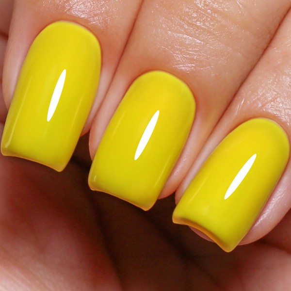 Imtiti Neon Yellow Gel Nail Polish, Canary Yellow Soak Off