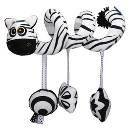 Juguete de Peluche en Espiral de Animales de Dibujos Animados para bebé, Juguete de Cochecito y Negro, Juguete de Actividad en Espiral y Elástico para Móvil de Cuna, (Tipo 2)