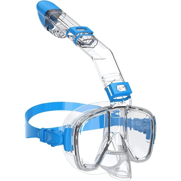 Latest Half Face Snorkel Mask with Easy Breathing Dry Top