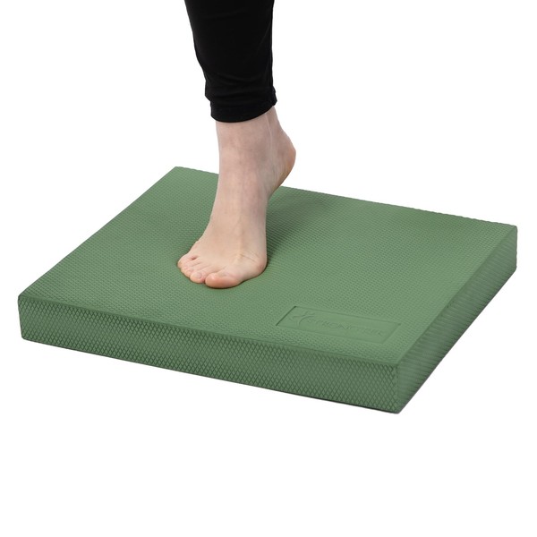 StrongTek Professional Foam Exercise Balance Pad - 15.8" x 13" x 2", High-Density TPE Foam Knee Pad, Non-Slip & Water-Resistant, for Balance Training, Physical Therapy, Yoga, and More (Green)