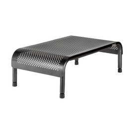 Allsop Metal Art Ergo 3 Adjustable Monitor Stand, TV / Laptop Riser, 3 Height Levels with Micro Leg Adjustments, Non-Skid, Holds 35 lbs (06494)