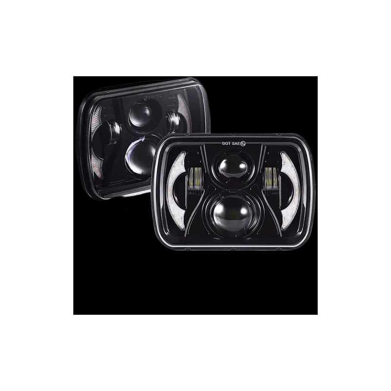 Unbranded DOT Approved Pair 200W 5x7" 7x6 LED Headlights for