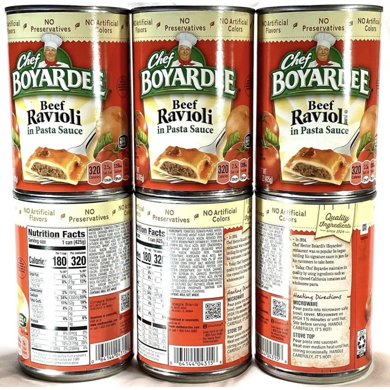 Chef Boyardee Beef Raviolis