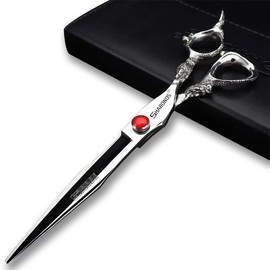 Hairdressing Scissors, Hairdressing Scissors, Super Sharp Hairdressing Scissors, 6/7/8/9 Inch Scissors for Cutting Hair, Stable Hand Feel (7.5 Inch Flat)