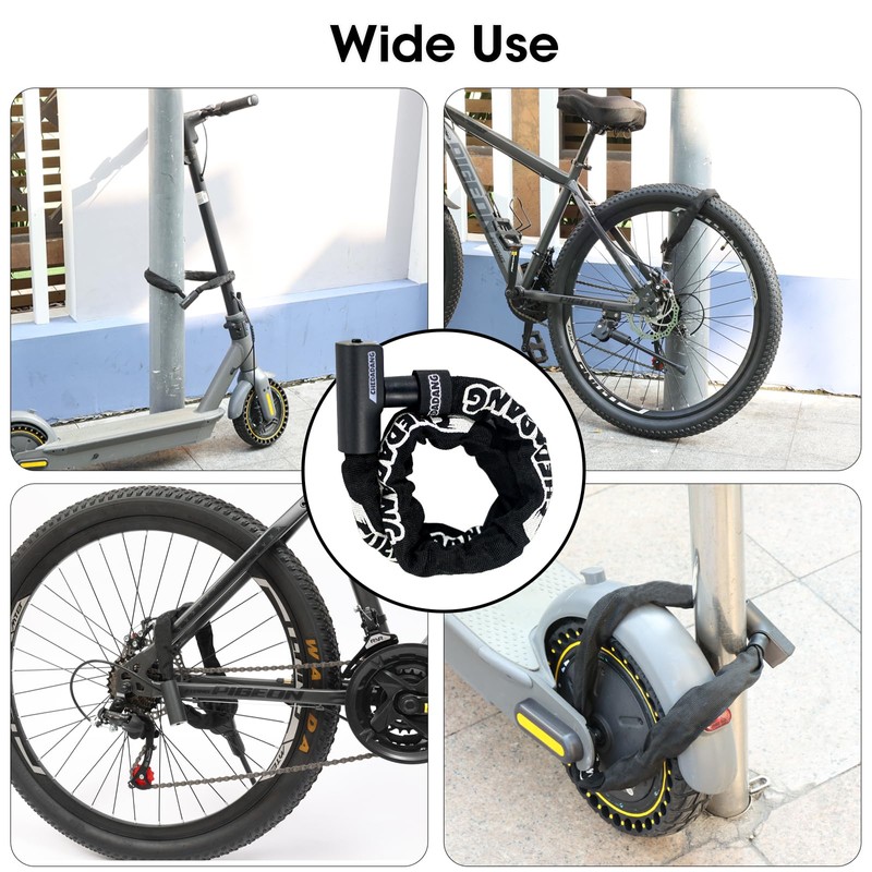 E Scooter Lock, CHEDADANG Bicycle Lock High Security Level Chain