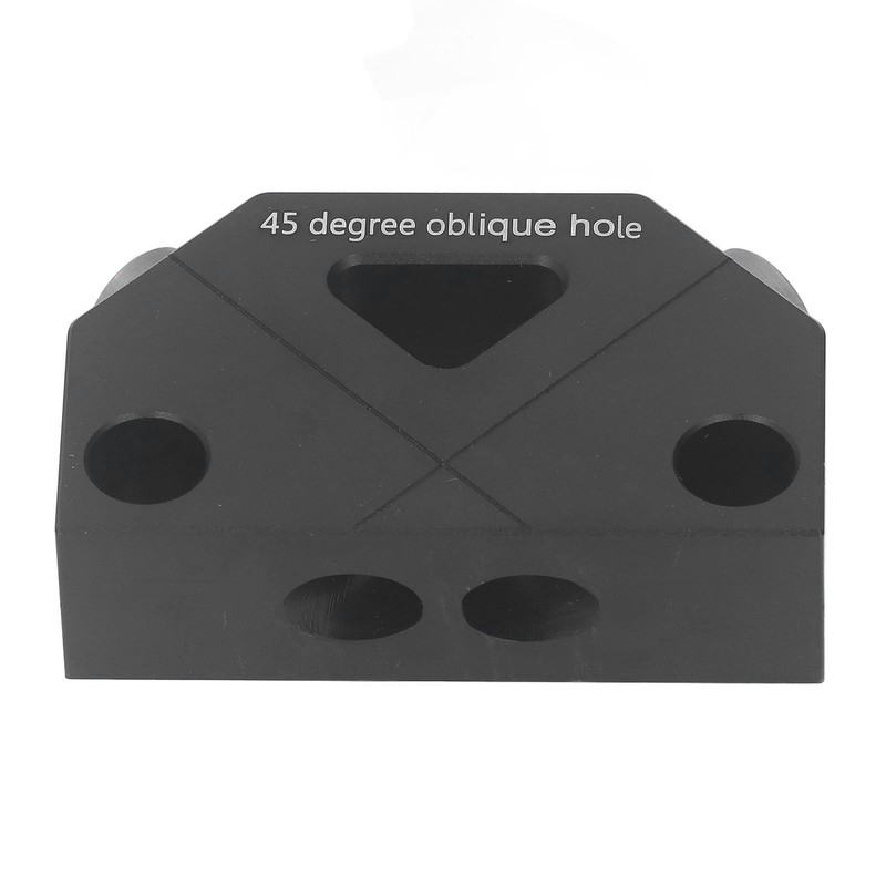Woodworking Inclined Hole Fixture Black Aluminum Alloy 45 Degree Angle