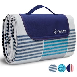 ZOMAKE Picnic Blankets Waterproof Foldable,79"x79" Concert Blanket,Beach Blanket,Yard Blanket,Outdoor Grass Blanket - Sandproof - Large (Peacock Blue)