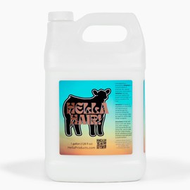 Hella Hair Mane and Tail Conditioner, Horse Grooming Supplies, Horse Hair Detangler, Show Goat Supplies, Cattle Show Supplies, Hella Products (1 Gallon Jug)
