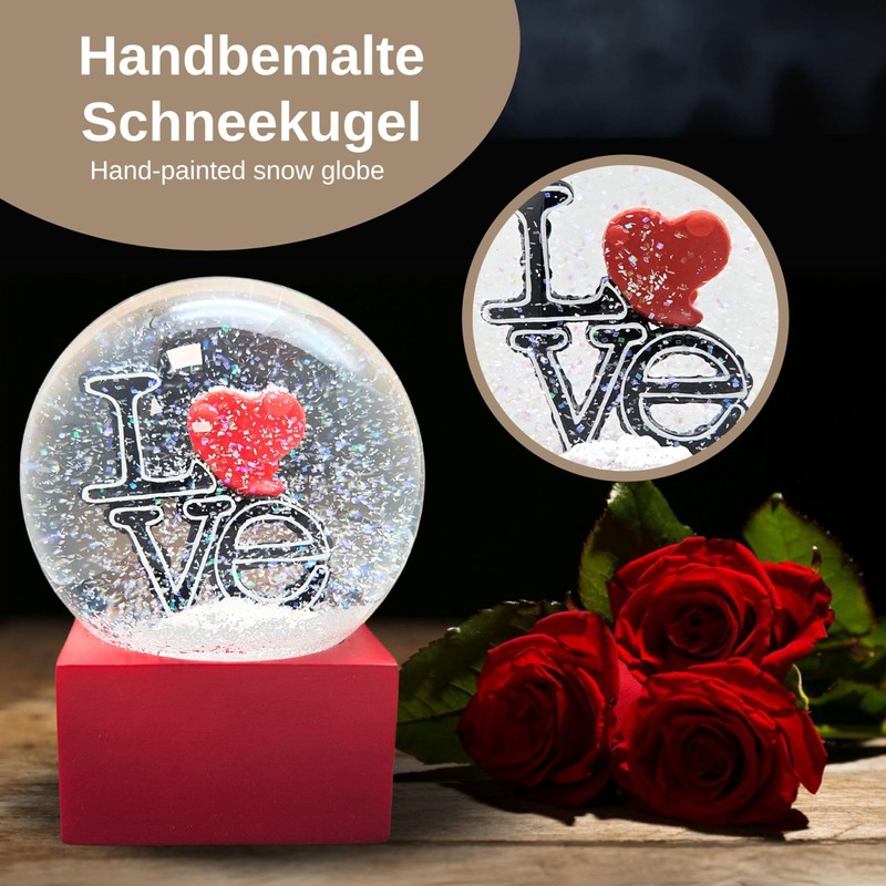 Snow Globe Love with Heart | Lettering Love on Base