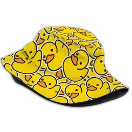 Fisherman Hat Fashion Summer Hat Foldable Outdoor Fishing Hat Unisex, Rubber Duck Pattern