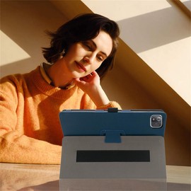 INSOLKIDON Compatible with Acer Iconia Tab A10-21-A0T7 10-Inch Tablet Case with Stand Function, Slim PU Leather Protective Case [Auto Sleep/Wake], Folding Protective Case (Navy Blue)