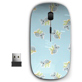 KAWAMOUSE 2.4G Ergonomic Portable USB Wireless Mouse for PC, Laptop, Computer, Notebook with Nano Receiver (Cartoon Baby Koala Animal Flat)
