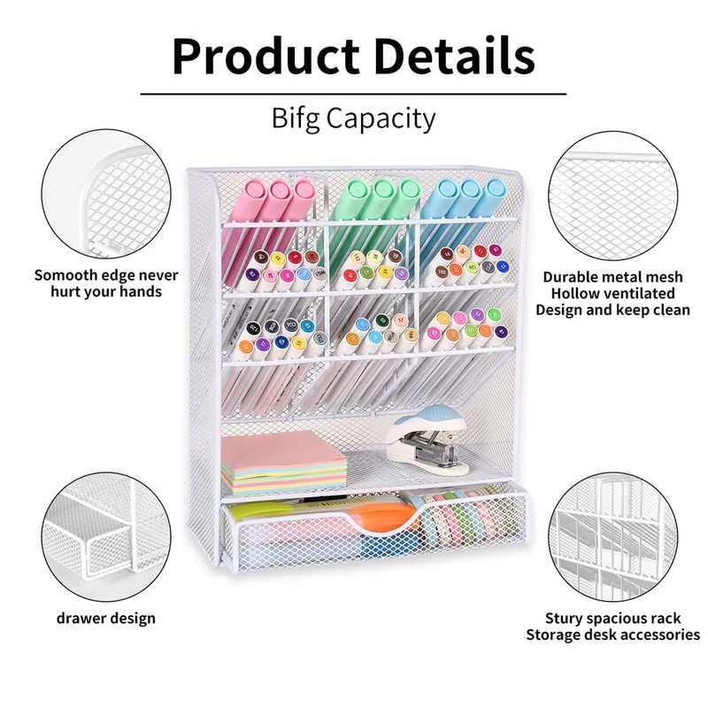 Spacrea Pen Holder Desk Organizer - Desk Organizers and Accessories,