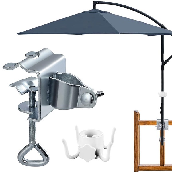 HEKOBAG Parasol Holder Balcony Stand Parasol Stand Balcony Railing Umbrella