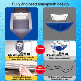 SOUTH SILK All Inclusive Ac Cleaning Bag for Central Unit, Thickened Waterproof and Wear-Resistant Ac Cleaning Cover, Air Conditioner Cleaning Bag for Central Air Unit