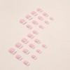 HaoTrade 24pcs Almond False Nails French Tip, Nude Pink Short