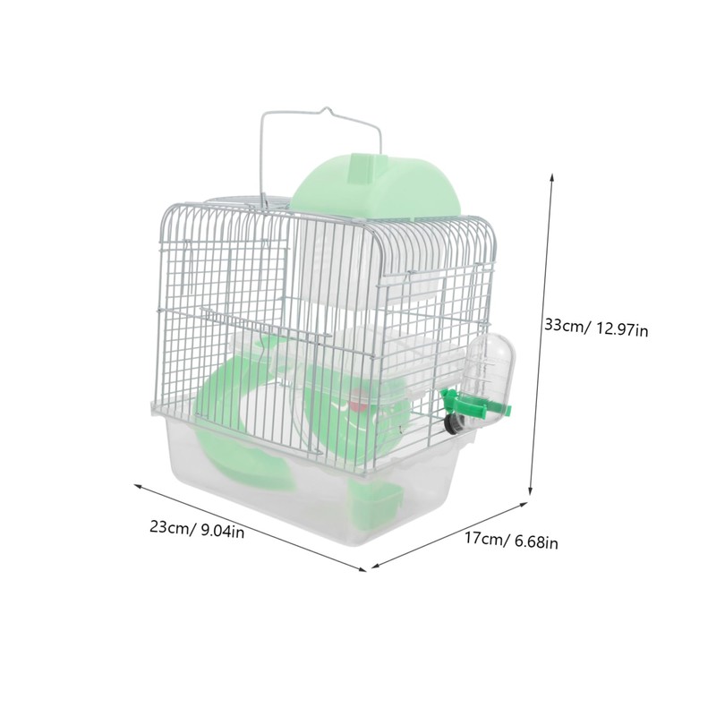 GANAZONO Double Layer Hamster Cage Transparent for Small Animals Hideout
