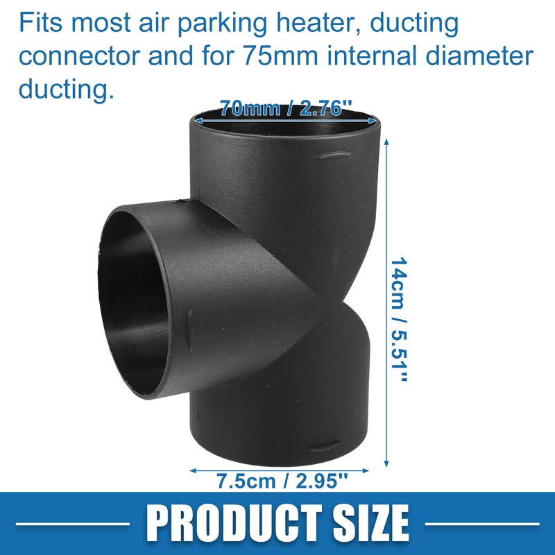 A ABSOPRO T Piece Duct Air Ducting Connector Straight Air