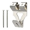 Silver Picture Hooks Double Hole Picture Hooks for Hard Walls