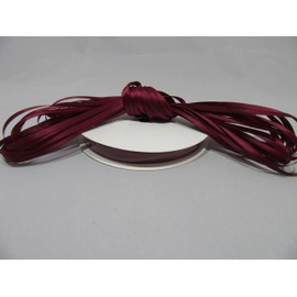 1 roll of 3mm x 50 metres Satin Ribbon Burgundy Wine Claret Double Sided 3 mm