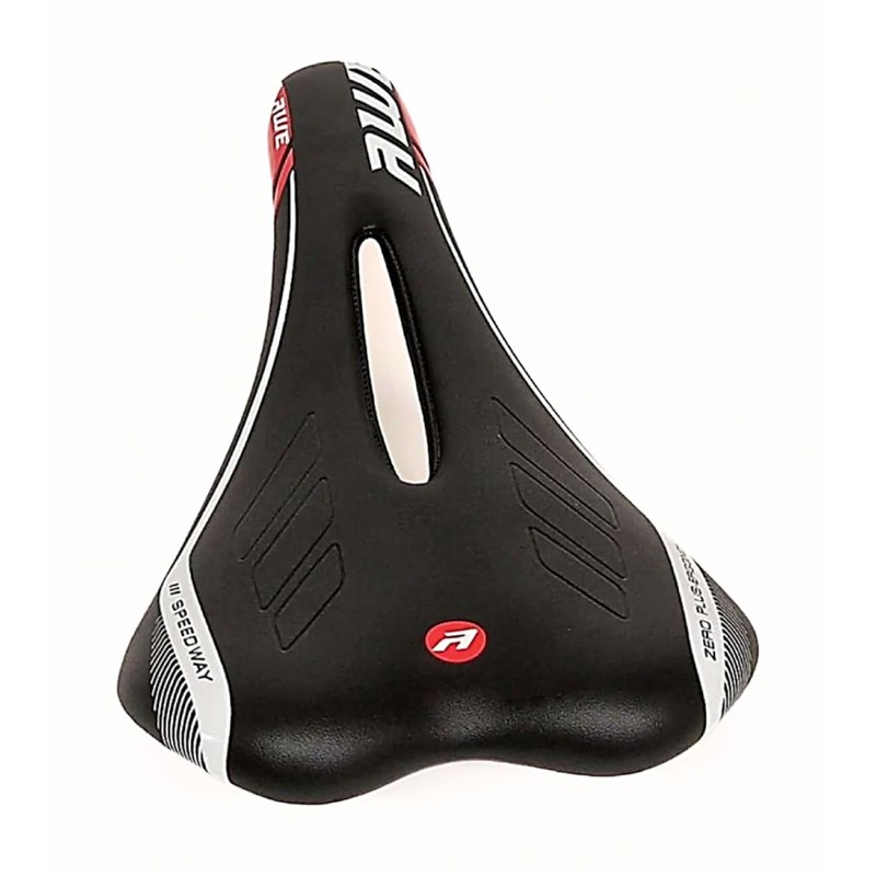 AWE® SUPER LIGHT Chromo Rails Adult Racing Saddle Mens Black/Red