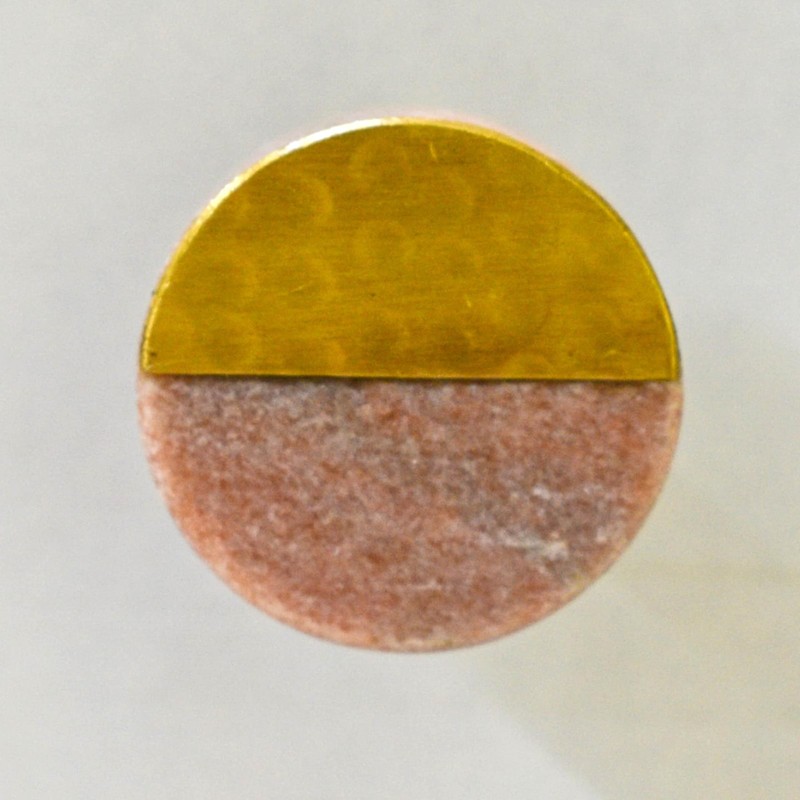 ARTISNO Marble Brass Knobs, Pink Marble knobs, Brass Drawer Knobs