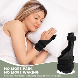 EDNYZAKRN Upgrade Little Finger Splint, Trigger Finger Splints for Pinky Finger, Pinky Brace Wrist Support for Carpal Tunnel Arthritis Tendonitis