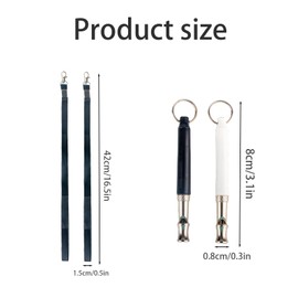 AYNKH 2 Recall Dog Whistle, HF Silent Dog Whistle, Dog Training Whistle, Dog Whistle Training Aid with Lanyard, Black and White